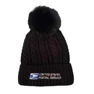 USPS Fleece Lined Pom Pom Hat Adult S/M